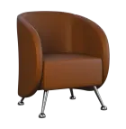 PANTHEON - 1, křeslo, ekokůže hnědá